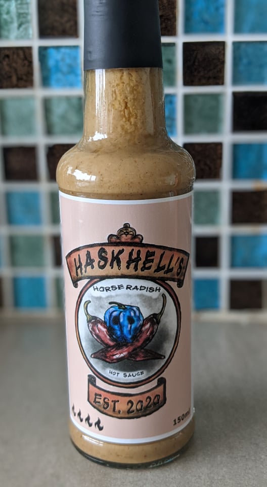 Haskhells Bhut Jolokia Horseradish Hot Sauce
